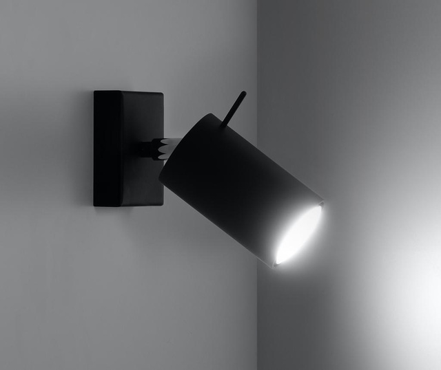 Aplica de perete Nice Lamps, Etna Black, otel, negru, 8x16x8 cm