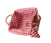 Košara za kruh Gingham Rectangular Red S