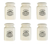 Set 6 recipiente pentru condimente Vintage Home Cream