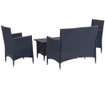 Комплект мебели за екстериор 4 части Venice Titanium