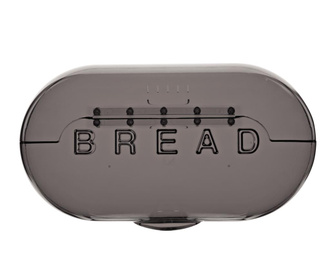 Cutie pentru paine Viceversa, Bread Grey, polistiren, gri, 18x42x23 cm