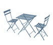 Комплект маса и 2 сгъваеми стола за екстериор Cristine Blue