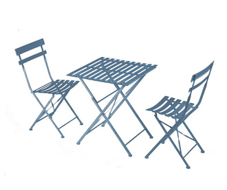 Set sklopivi stol i 2 sklopive stolice za vanjski prostor Cristine Blue
