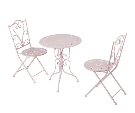 اسكن شجاعة اضطراب  Set stol i 2 sklopive stolice za vanjski prostor Joline Pink - Vivre