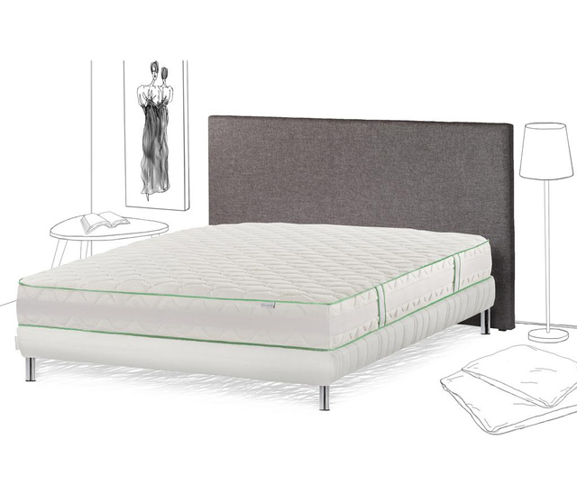 Set krevet, madrac i uzglavlje Coryphee Etoile Valse 140x190 cm