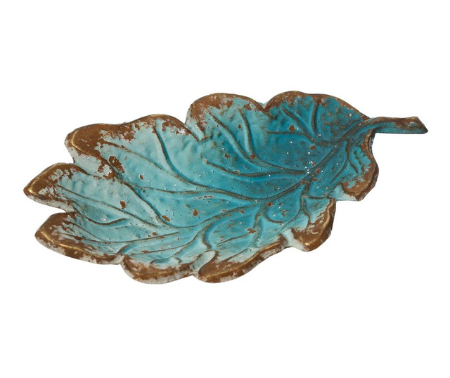 Dekorativni krožnik Blue Leaf