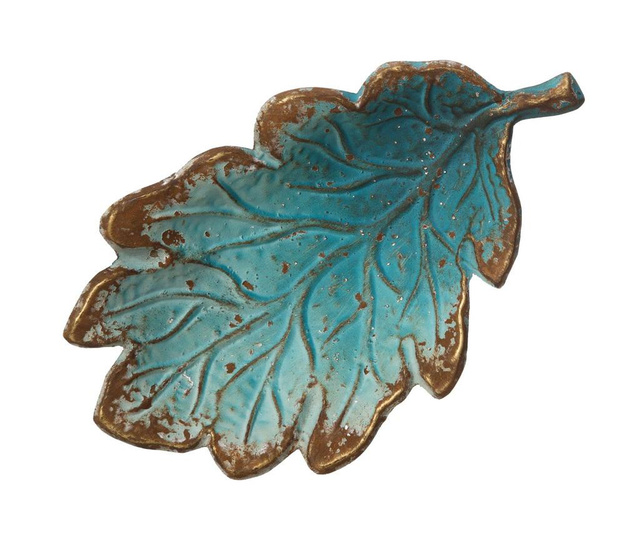 Dekorativni krožnik Blue Leaf