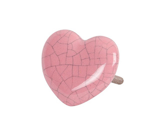 Buton pentru sertar Cracked Heart Pink