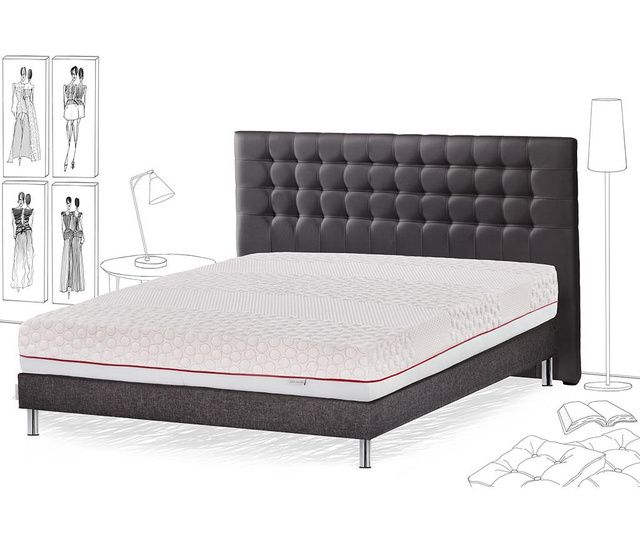 Set krevet, madrac i uzglavlje Position Valse Sylphide 140x190 cm