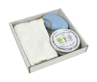 Комплект кърпа за баня и 2 сапуна Parfum de Provence