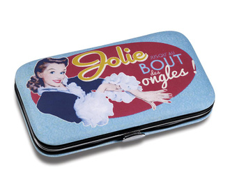 Кутия с капак и аксесоари за маникюр Jolie