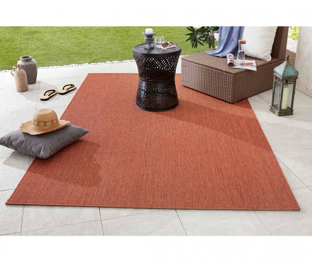 Tepih za vanjski prostor Meadow Match Terracotta 80x200 cm