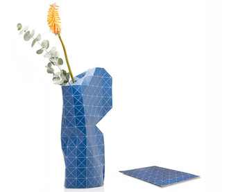 Grid Blue Váza dísz
