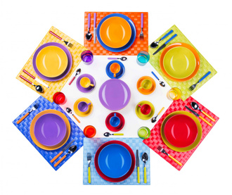 66-dijelni servis za jelo Multicolor