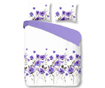 Set de pat King Ranforce Flowered Purple