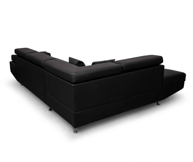 Coltar extensibil stanga Kult, Rio Tyren Black, negru, 297x206x79 cm