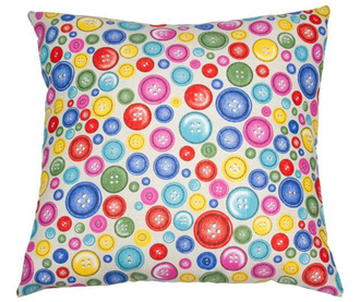 Декоративна възглавница Multicolor Buttons 60x60 см