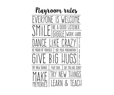 Nalepka Playroom Rules