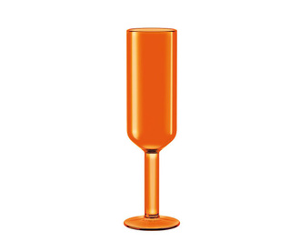 Pahar pentru sampanie Viceversa, The Good Times Orange, plastic MS (metil-stiren metacrilat), portocaliu, 160 ml,160 ml