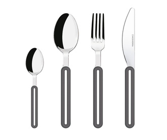 4-dijelni set pribora za jelo Offset Grey