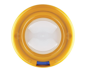 Cantar digital de bucatarie Viceversa, Bubble Yellow, plastic ABS, 24x24x29 cm