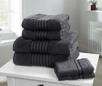 Set 6 prosoape de baie Windsor Grey