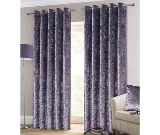 Set 2 draperii Rapport Home, Crushed Amethyst, catifea din 100% poliester, 167x182 cm