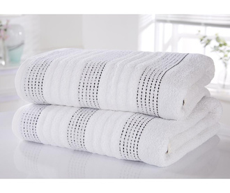 Sada 2 ručníků Spa White 90x140 cm