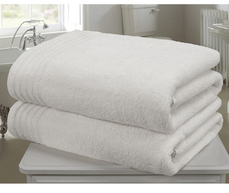 Set 2 kupaonska ručnika So Soft White 100x140 cm