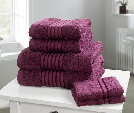 Комплект 6 кърпи за баня Windsor Plum