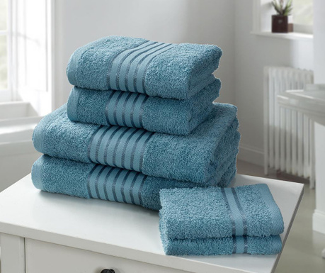 Set 6 kupaonskih ručnika Windsor Turquoise