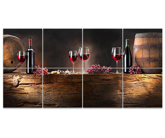 Комплект 8 картини Wine Barrel 30x30 см