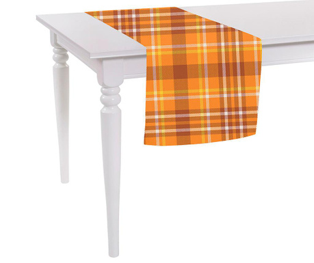 Orange Checks Plaid Asztali futó 40x140 cm
