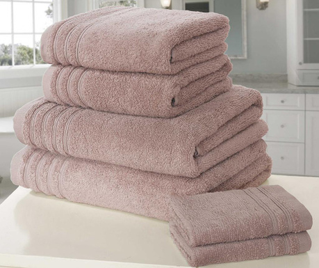 Zestaw 6 ręczników kąpielowych So Soft Dusky Pink