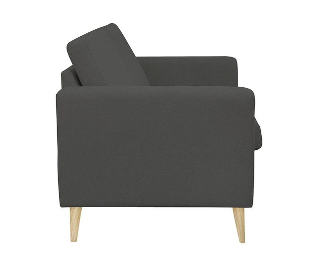 Canapea 2 locuri Alex Dark Grey Wooden Legs