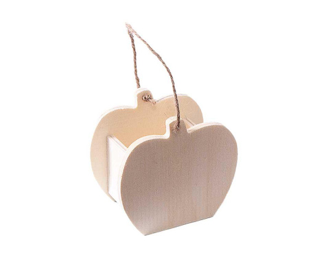 Decoratiune suspendabila DIY Luigi Dal Pozzo, Apple Dream, lemn de paulownia, 9x5x8 cm