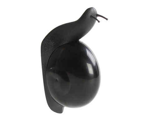 Cuier Qualy, Black Snail, 6x4x11 cm, plastic ABS