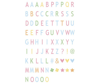 Комплект 85 символа за светеща табела Pastel Letters