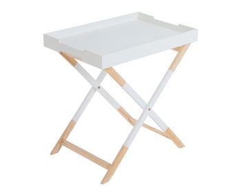 Nordic Rectangular White Összecsukható asztalka tálcával