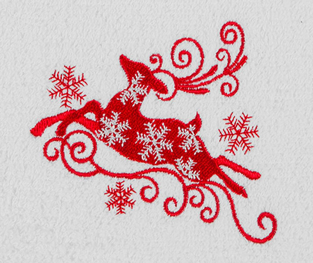 Kupaonski ručnik Reindeer Snowflakes 30x50 cm