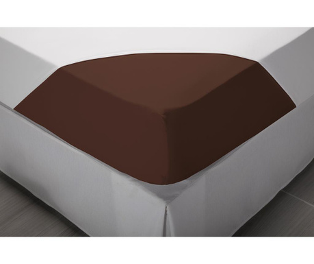 Plachta s gumičkou Percale Comfort Brown