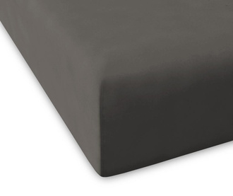 Rjuha z elastiko Percale Pure Dark Grey 90x200 cm