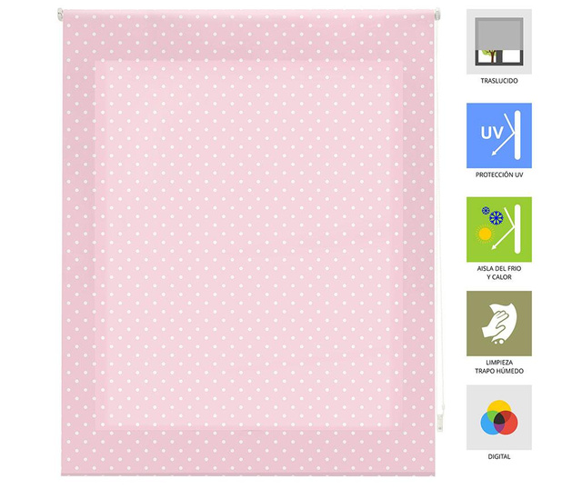 Dots Rose Roletta 140x180 cm