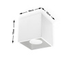 Plafoniera Nice Lamps, Geo White, aluminiu, alb, 10x10x10 cm