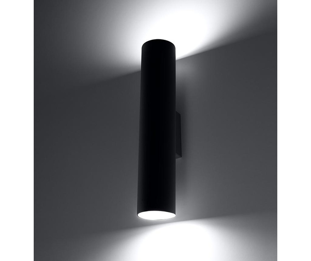 Aplica de perete Nice Lamps, Castro Black, otel, negru, 8x6x30 cm
