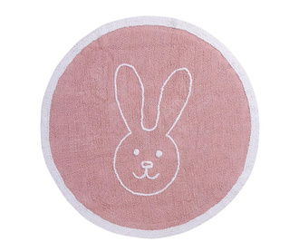 Covor Bunny Round Pink White 140 cm