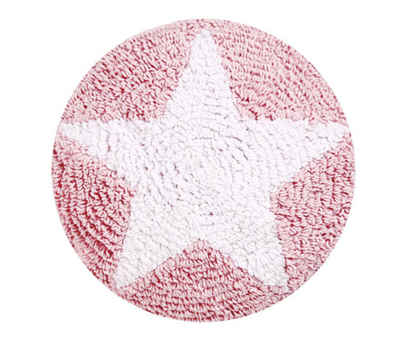 Okrasna blazina Round Star Pink White 30 cm