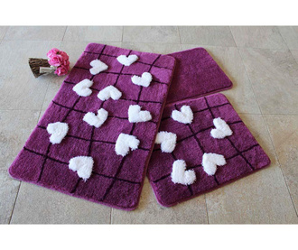 Kally Purple 3 db Fürdőszobai szőnyeg