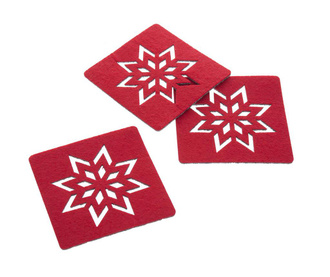 Set 4 coastere Snowflake