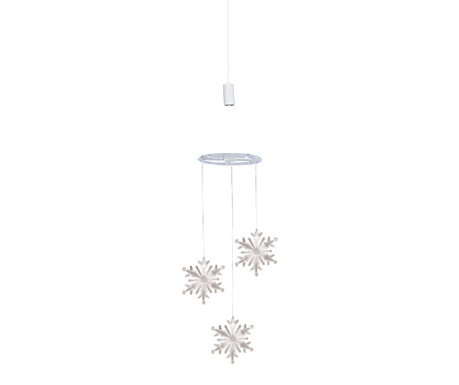 Decoratiune suspendabila luminoasa Näve, plastic, 12x12x75 cm, alb